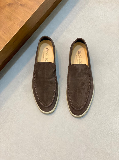 Loro Piana Suede Leather Slip-On Loafers – Unisex