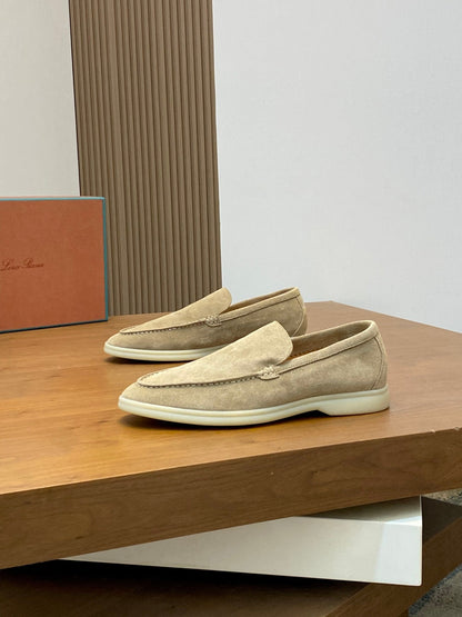 Loro Piana Suede Leather Slip-On Loafers – Unisex
