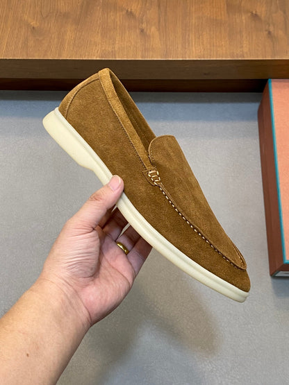 Loro Piana Suede Leather Slip-On Loafers – Unisex