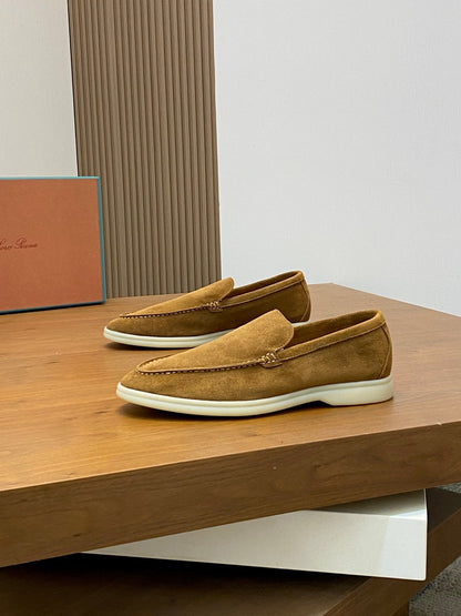 Loro Piana Suede Leather Slip-On Loafers – Unisex