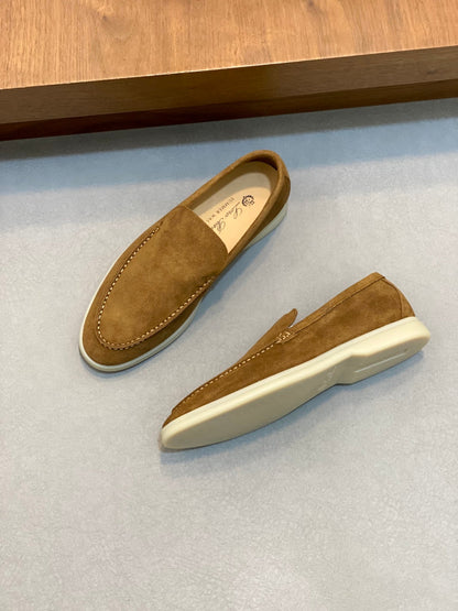 Loro Piana Suede Leather Slip-On Loafers – Unisex