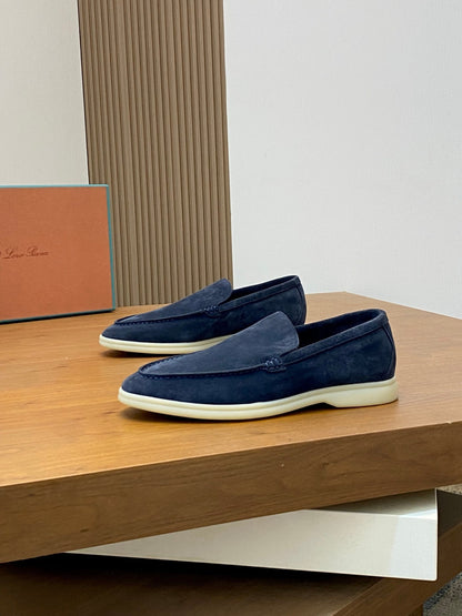 Loro Piana Suede Leather Slip-On Loafers – Unisex