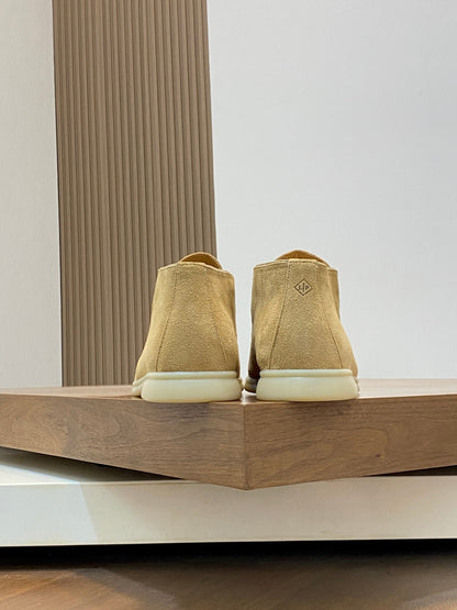 Loro Piana Suede Leather Slip-On Loafers