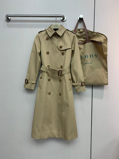 Burberry Waterloo Ladies' Long Trench Coat – 2024 Basic Style
