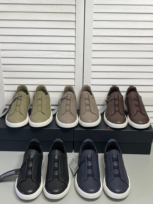Zegna SECONDSKIN Triple Stitch Low-Top Sneakers