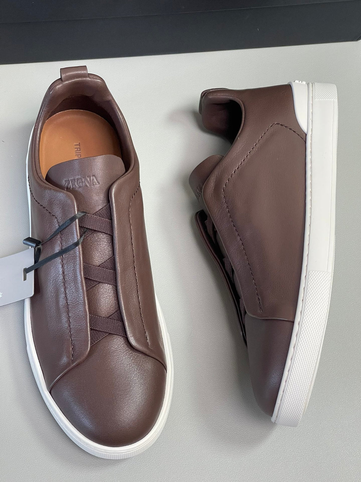 Zegna SECONDSKIN Triple Stitch Low-Top Sneakers