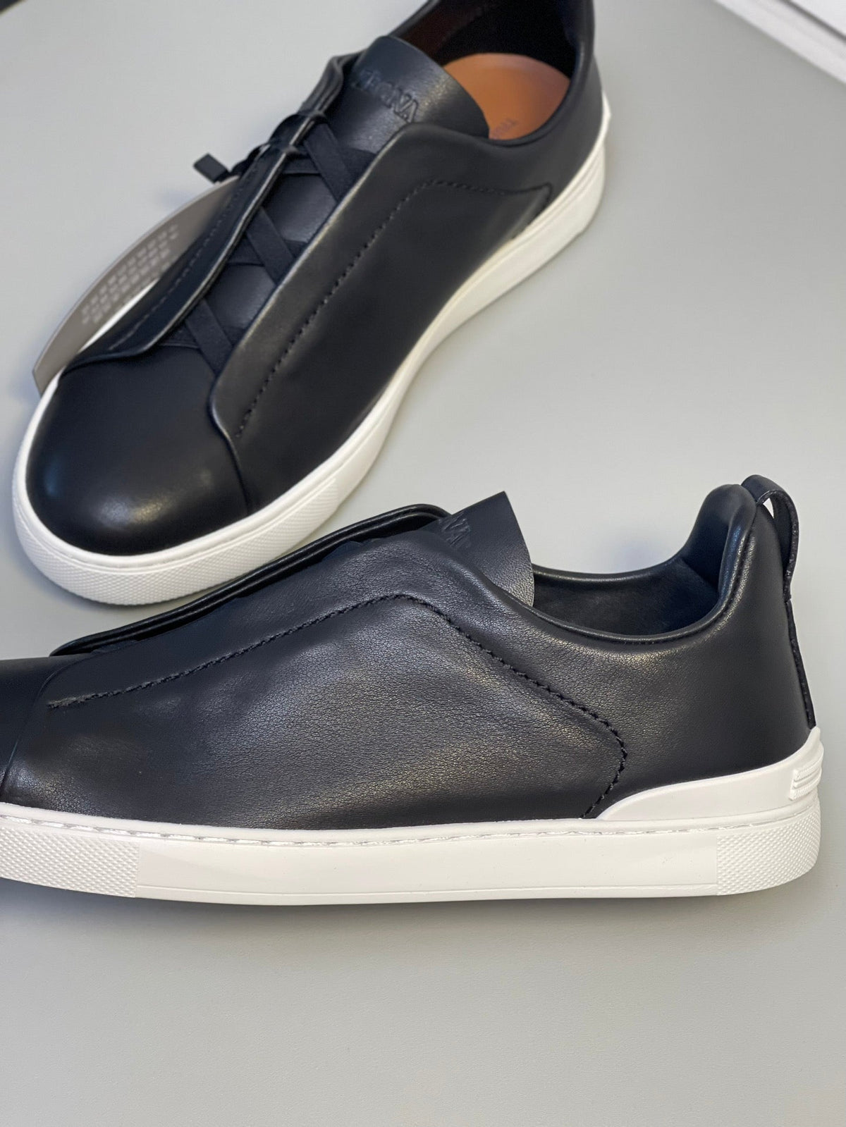 Zegna SECONDSKIN Triple Stitch Low-Top Sneakers