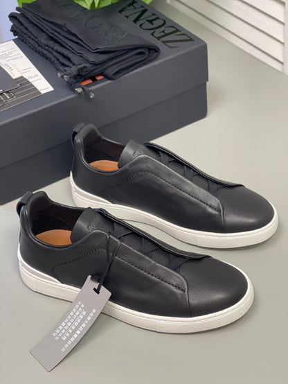 Zegna SECONDSKIN Triple Stitch Low-Top Sneakers