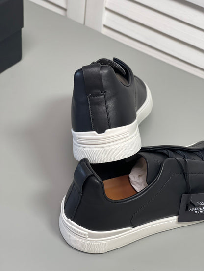 Zegna SECONDSKIN Triple Stitch Low-Top Sneakers