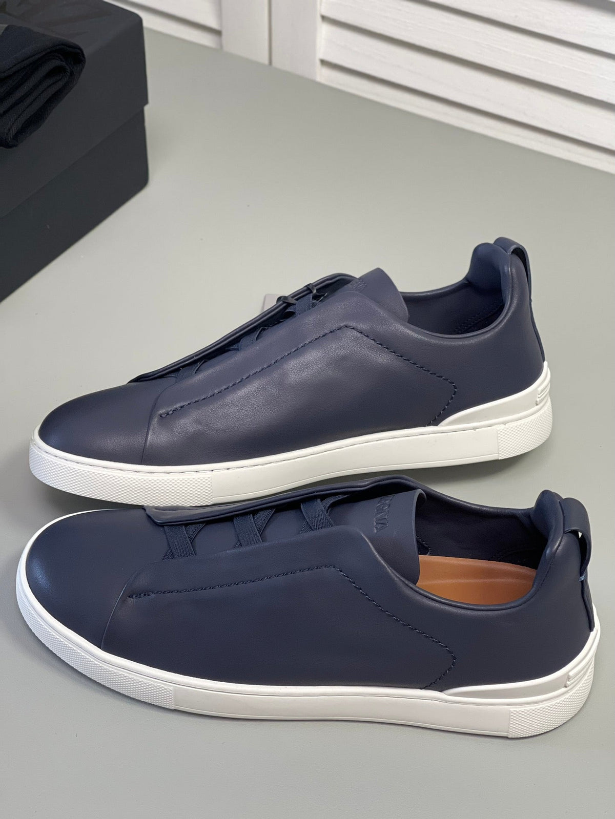 Zegna SECONDSKIN Triple Stitch Low-Top Sneakers