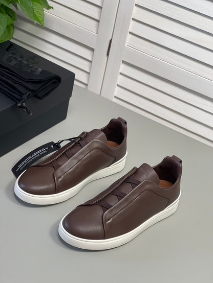 Zegna SECONDSKIN Triple Stitch Low-Top Sneakers