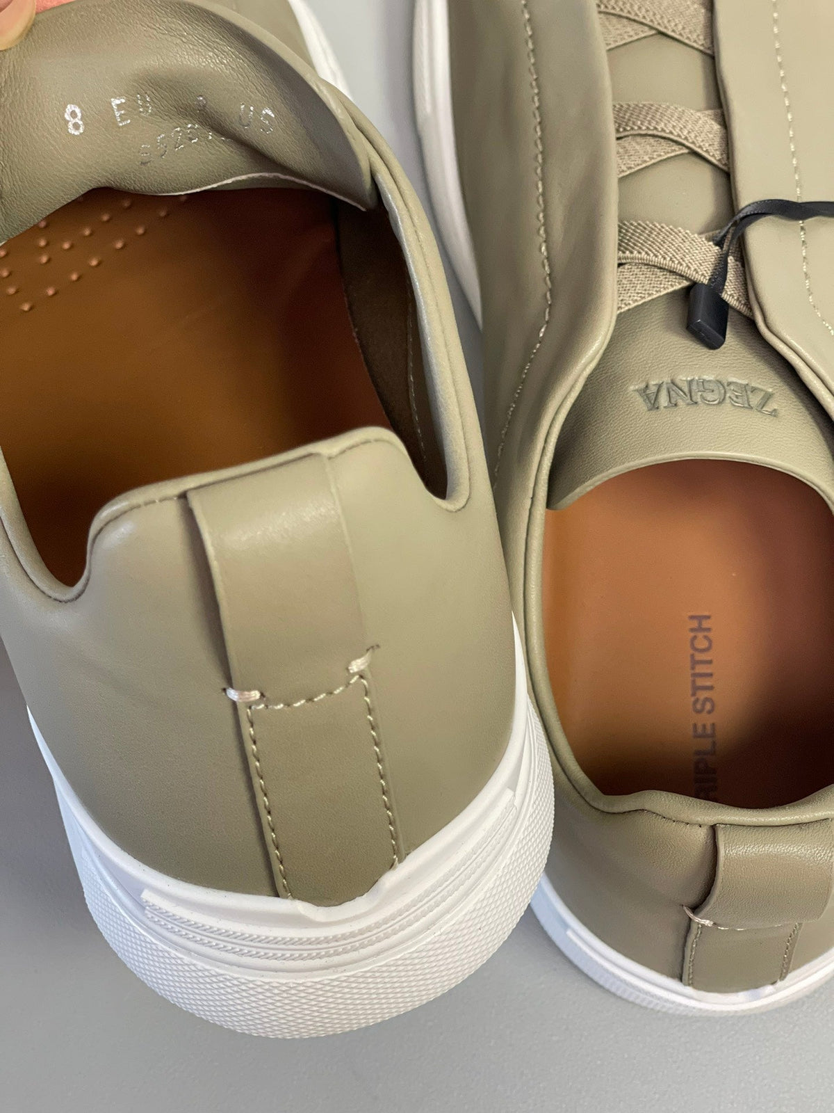 Zegna SECONDSKIN Triple Stitch Low-Top Sneakers