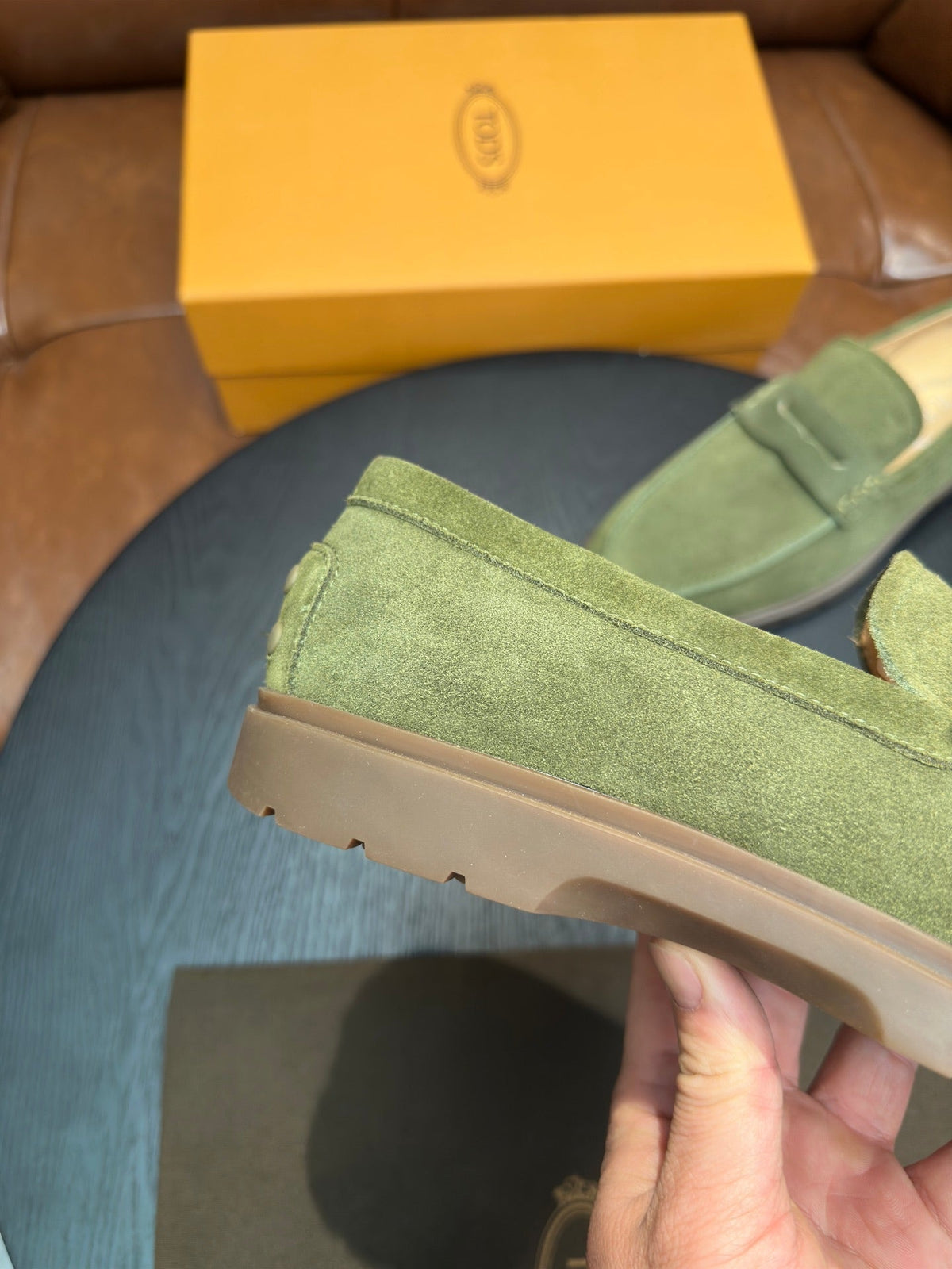 Tod's Suede Calfskin Loafers