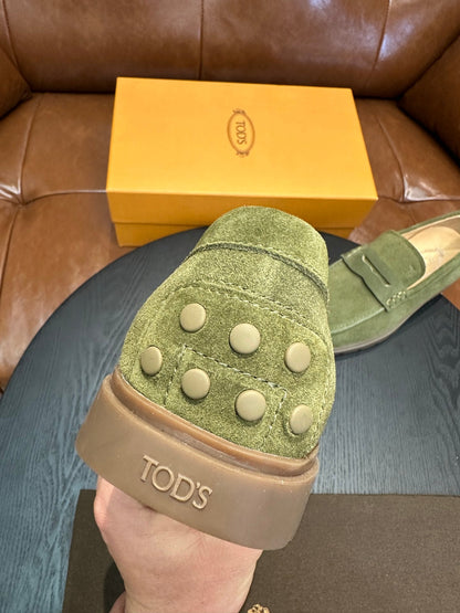 Tod's Suede Calfskin Loafers