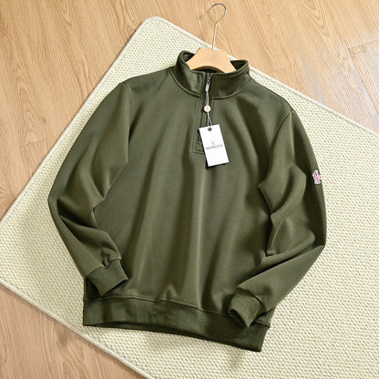 Moncler Men's Half-Zip Stand Collar Sweatshirt – 2025 Spring Collection