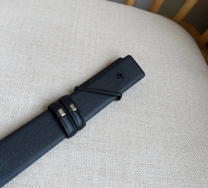 Prada Triangle Logo Buckle Belt