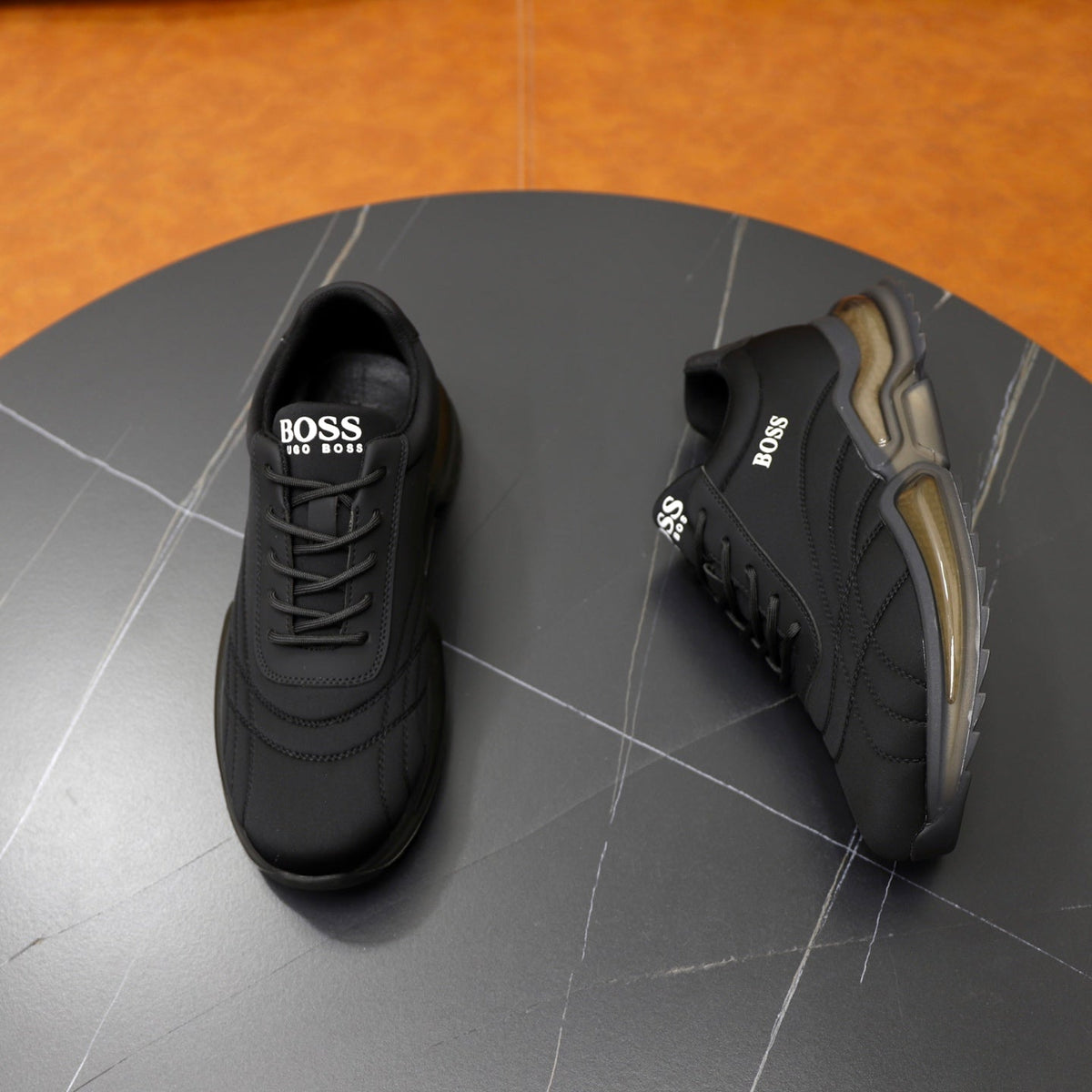 Boss Men's Knit Sport Sneakers