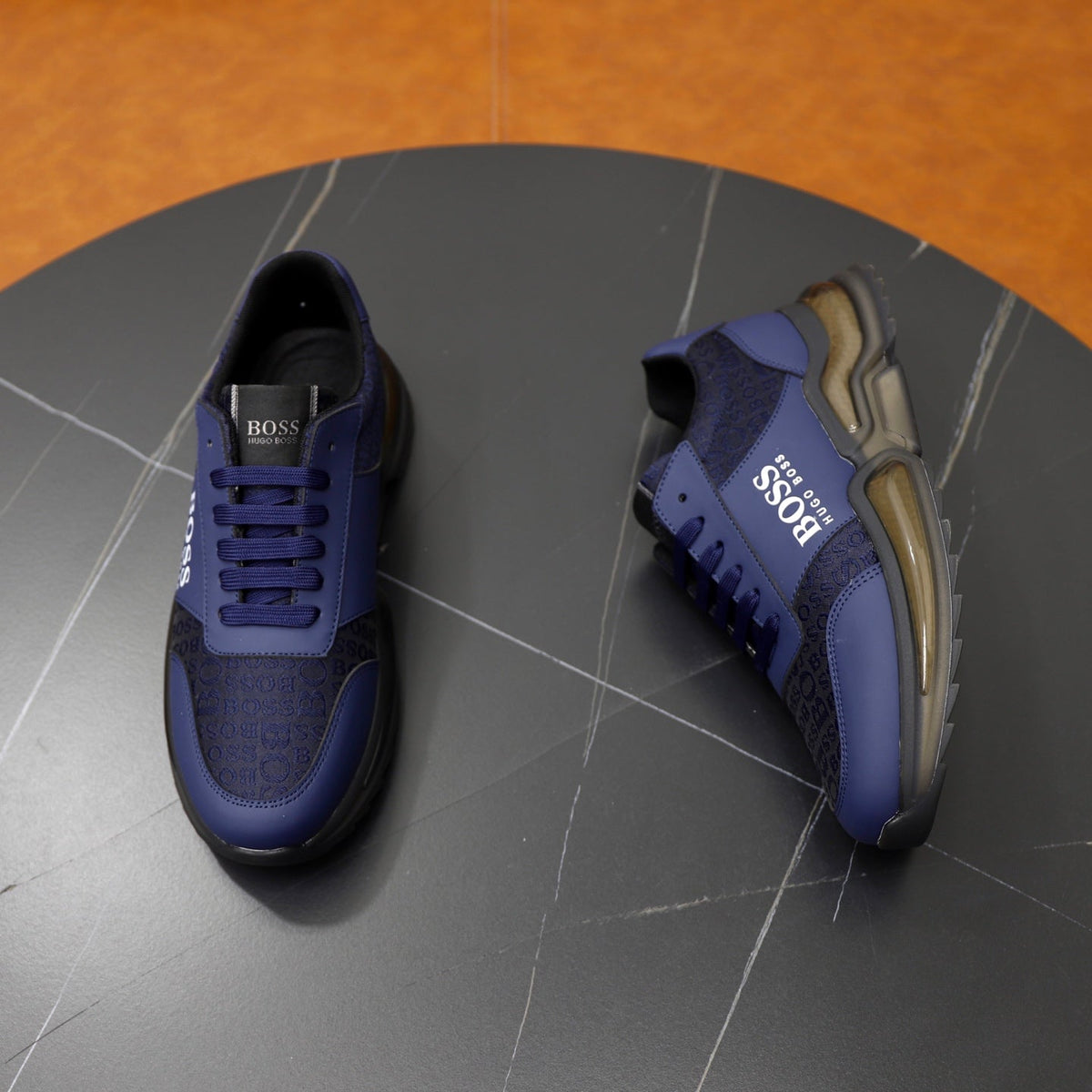 Boss Men's Knit Sport Sneakers