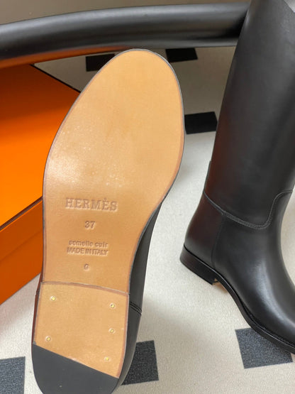 Hermès Jumping Kelly Buckle Knee-High Boots