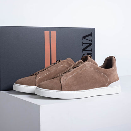 Zegna SECONDSKIN Triple Stitch Low-Top Sneakers