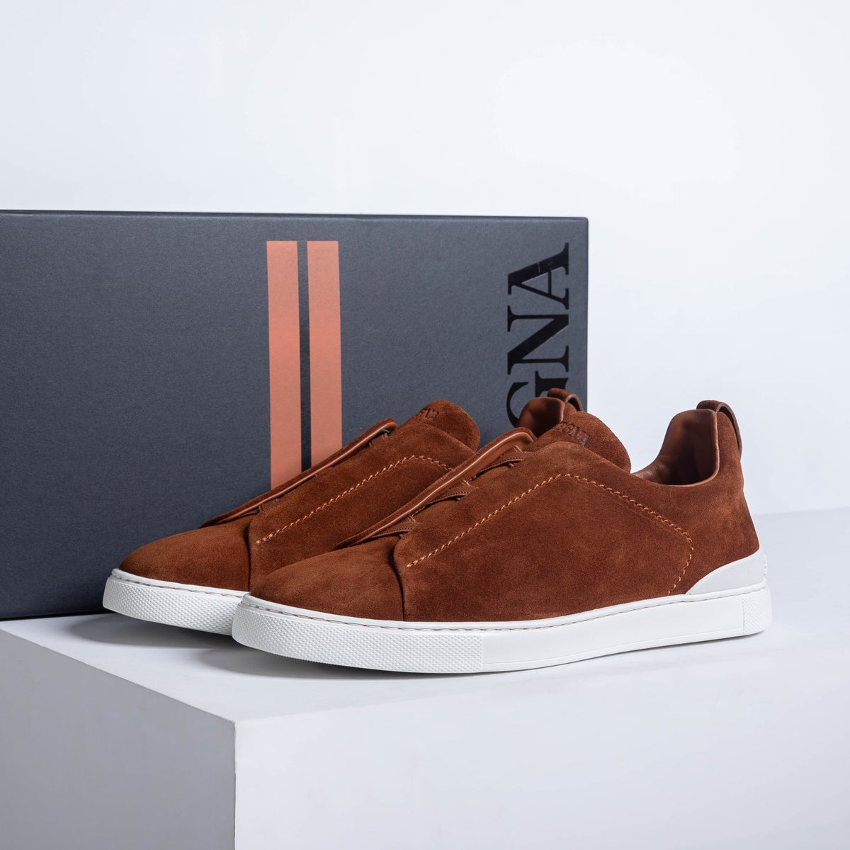 Zegna SECONDSKIN Triple Stitch Low-Top Sneakers