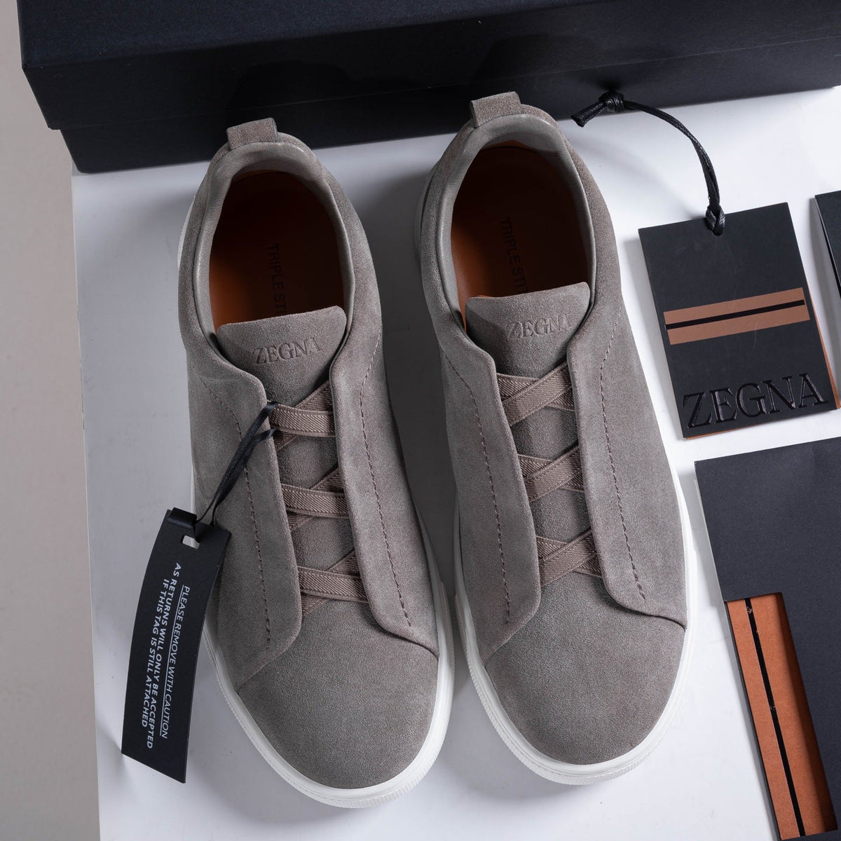 Zegna SECONDSKIN Triple Stitch Low-Top Sneakers