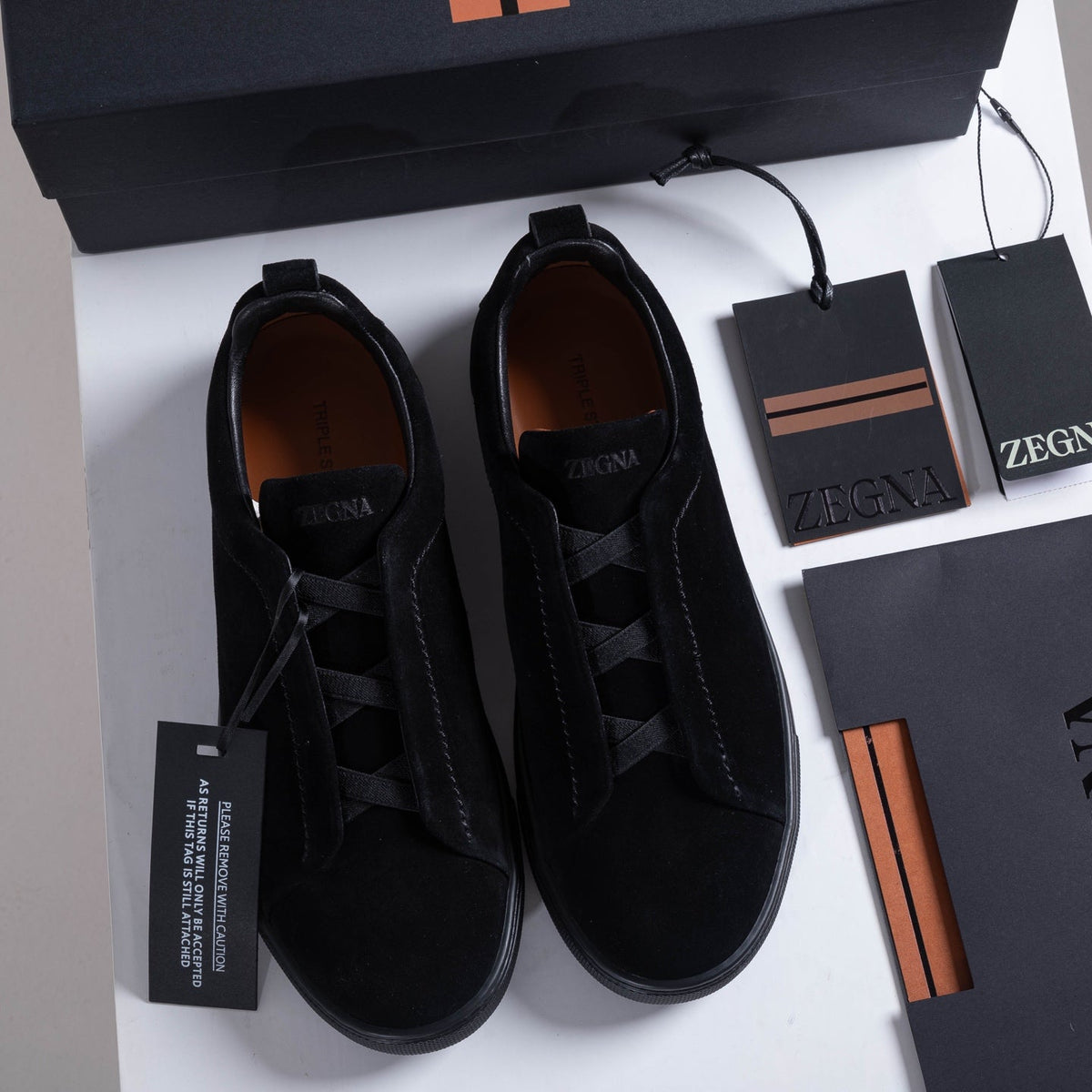 Zegna SECONDSKIN Triple Stitch Low-Top Sneakers