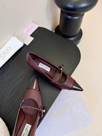 Jimmy Choo Glossy Leather Pumps – 2025FW