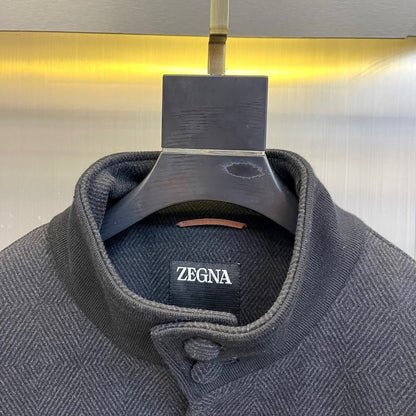 Zegna Stand Collar Minimalist Jacket – 25SS