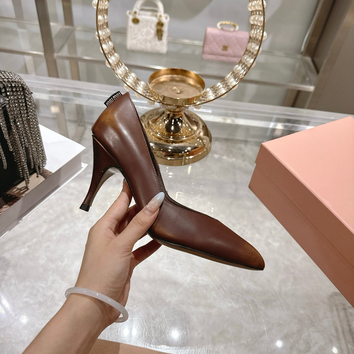 Miu Miu Pointed Toe Classic Pumps – Spring 2026 Collection
