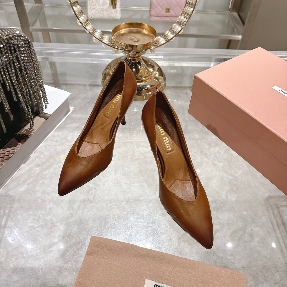 Miu Miu Pointed Toe Classic Pumps – Spring 2026 Collection