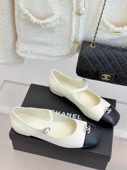 Chanel Rhinestone Double C Mary Jane Flats – 25K Collection
