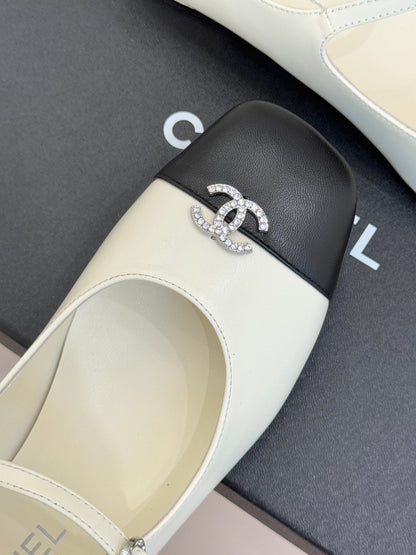 Chanel Rhinestone Double C Mary Jane Flats – 25K Collection