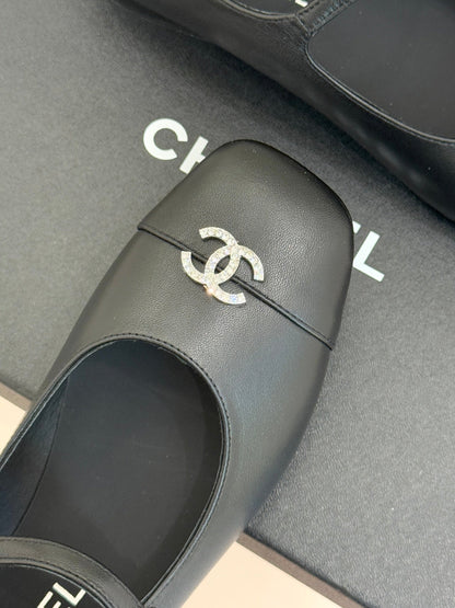 Chanel Rhinestone Double C Mary Jane Flats – 25K Collection