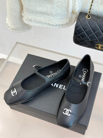 Chanel Rhinestone Double C Mary Jane Flats – 25K Collection