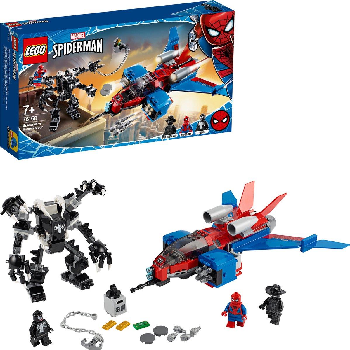 LEGO® Spiderjet vs Venom Mech 76150 Parts and Minifigures